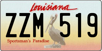 LA license plate ZZM519