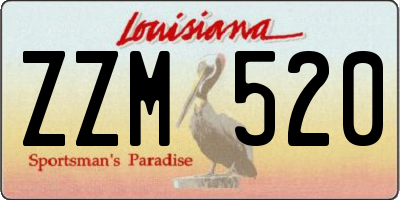LA license plate ZZM520