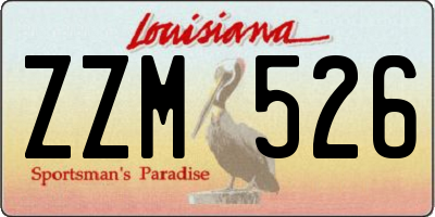 LA license plate ZZM526