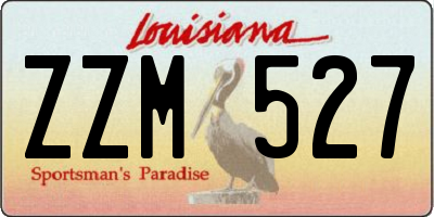 LA license plate ZZM527