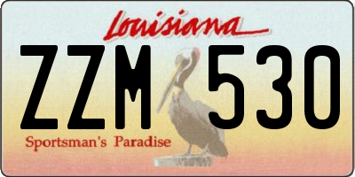 LA license plate ZZM530