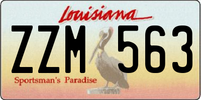 LA license plate ZZM563