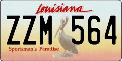 LA license plate ZZM564