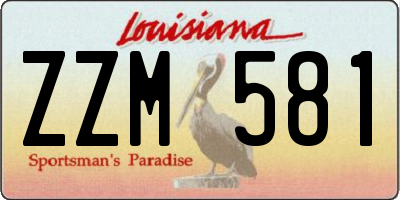 LA license plate ZZM581