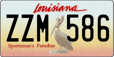 LA license plate ZZM586