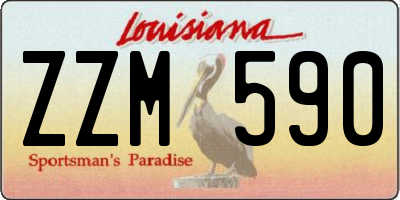 LA license plate ZZM590