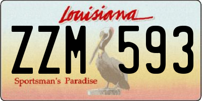 LA license plate ZZM593