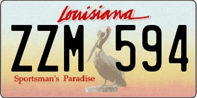 LA license plate ZZM594