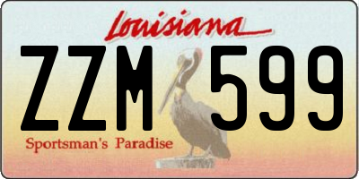 LA license plate ZZM599