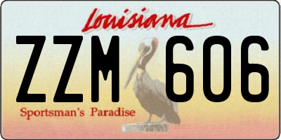 LA license plate ZZM606