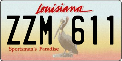 LA license plate ZZM611