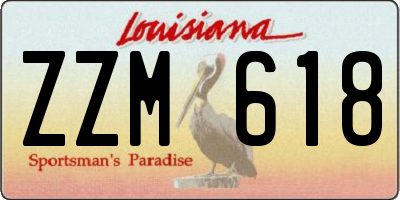 LA license plate ZZM618