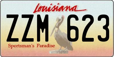 LA license plate ZZM623
