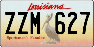 LA license plate ZZM627