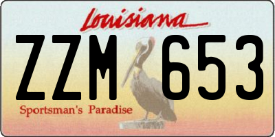 LA license plate ZZM653