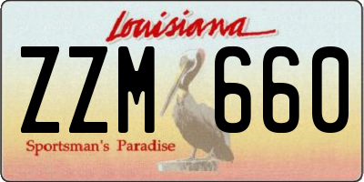 LA license plate ZZM660