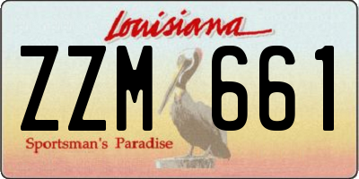 LA license plate ZZM661