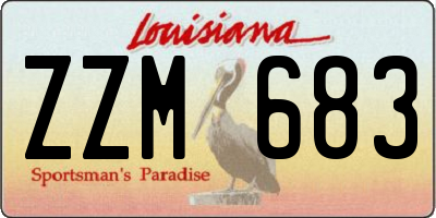 LA license plate ZZM683