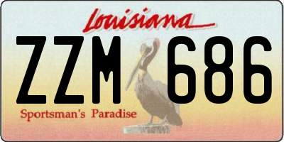 LA license plate ZZM686