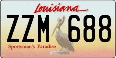 LA license plate ZZM688