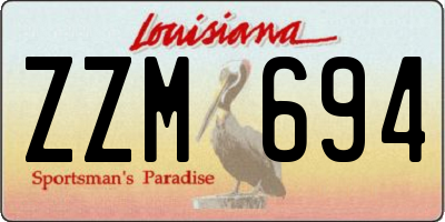 LA license plate ZZM694