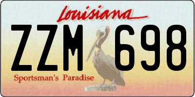 LA license plate ZZM698