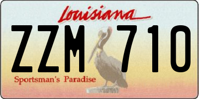 LA license plate ZZM710