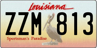 LA license plate ZZM813