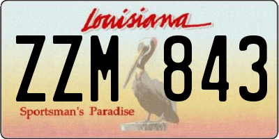 LA license plate ZZM843