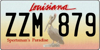 LA license plate ZZM879