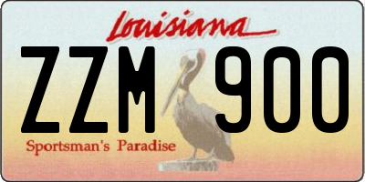 LA license plate ZZM900