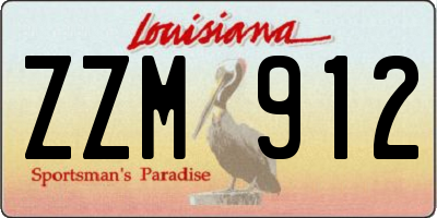 LA license plate ZZM912