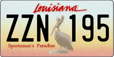 LA license plate ZZN195