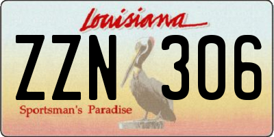 LA license plate ZZN306