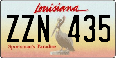 LA license plate ZZN435