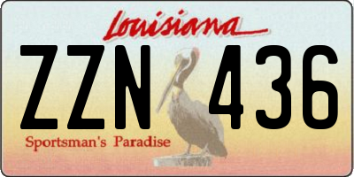 LA license plate ZZN436