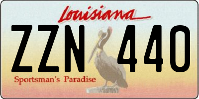 LA license plate ZZN440
