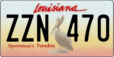 LA license plate ZZN470