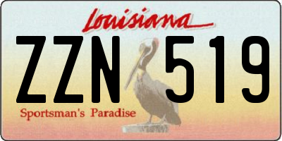 LA license plate ZZN519