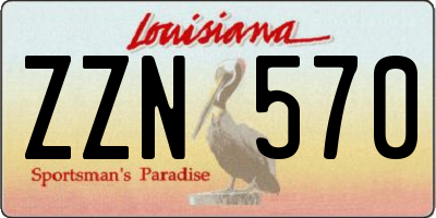 LA license plate ZZN570