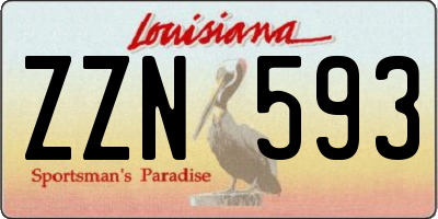 LA license plate ZZN593