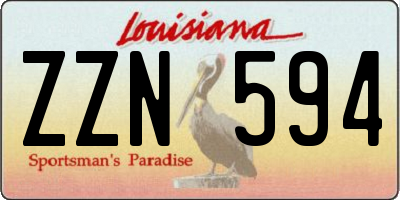 LA license plate ZZN594