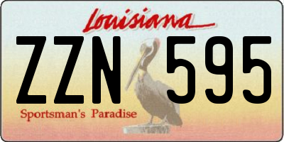 LA license plate ZZN595