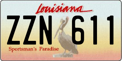 LA license plate ZZN611