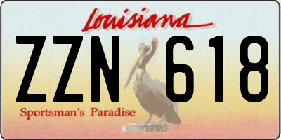 LA license plate ZZN618