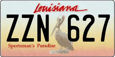 LA license plate ZZN627