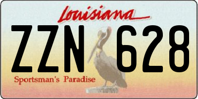 LA license plate ZZN628