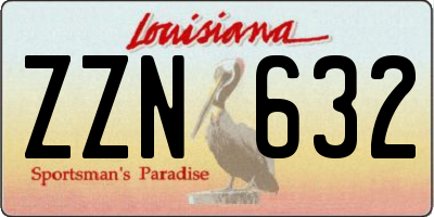 LA license plate ZZN632