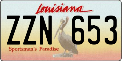 LA license plate ZZN653