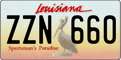 LA license plate ZZN660